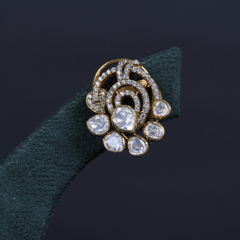 Victorian Polki Swirl Studs