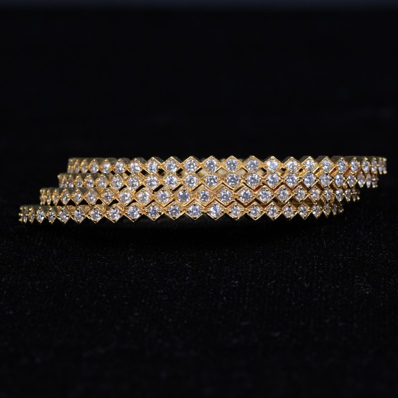 Classic Diamond Tennis Bangles in 92.5 Sterling Silver