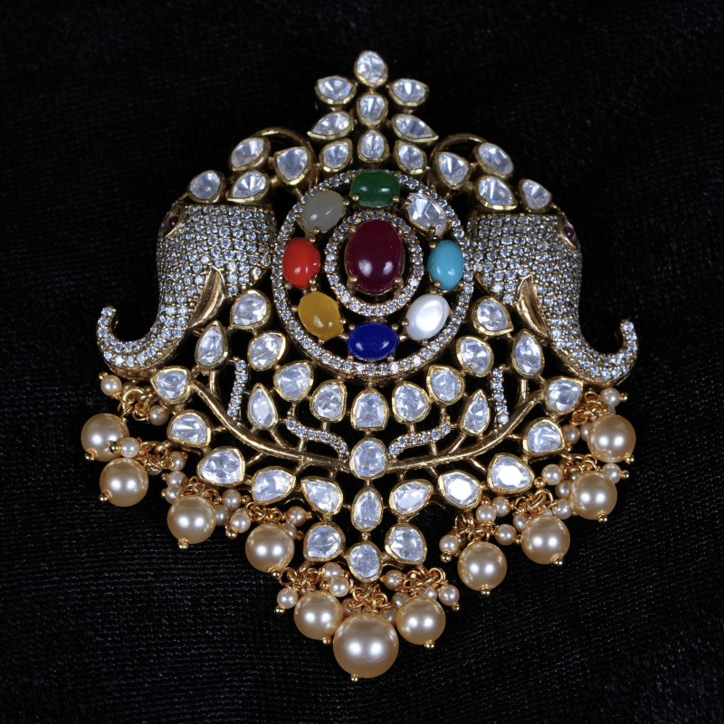 Victorian Navaratna Pendant Set