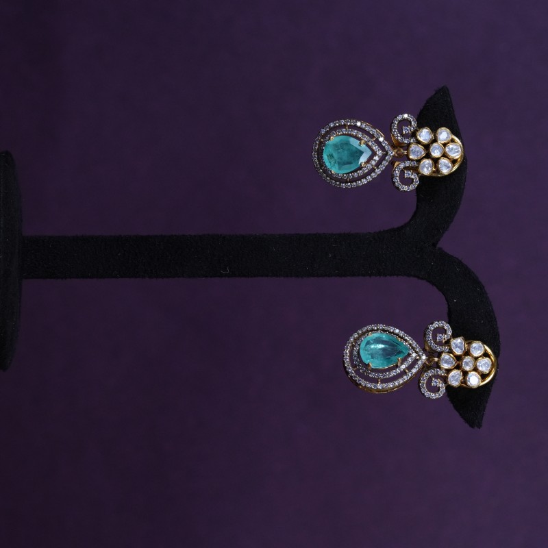 Emerald Moissanite Earrings