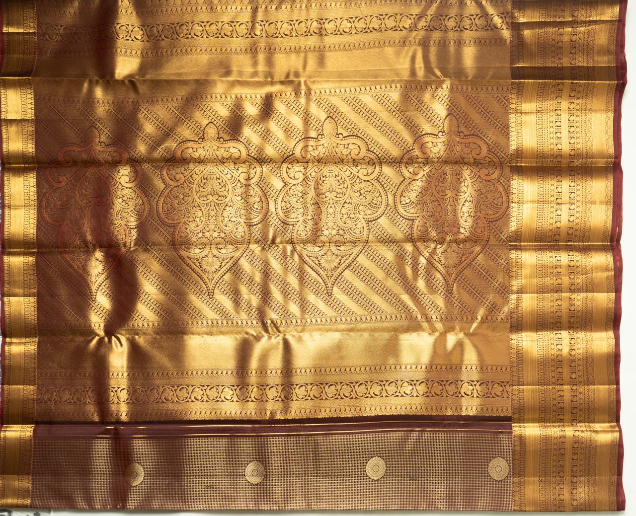 Royal Maroon Zari Heritage Kanchipattu Saree