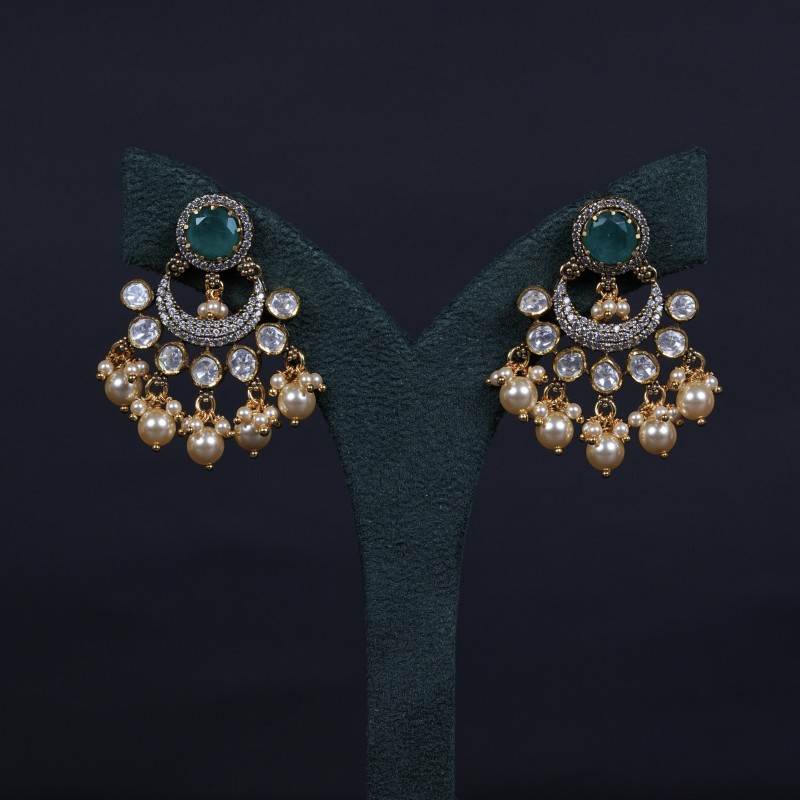 Moissanite Chambali Style Earrings