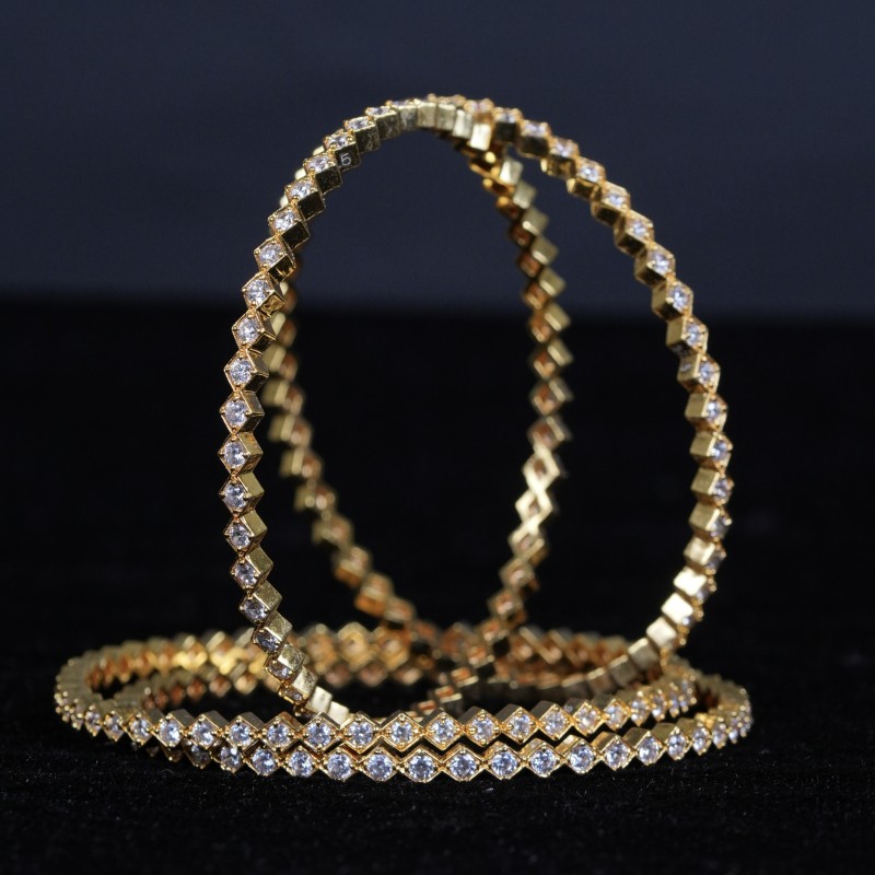 Classic Diamond Tennis Bangles in 92.5 Sterling Silver