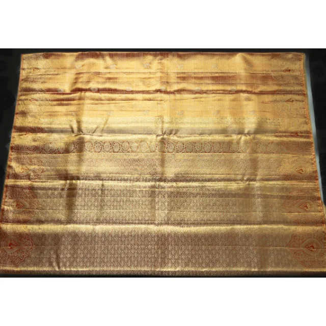 Sunset Copper Kanchipuram Silk with Checkered Zari