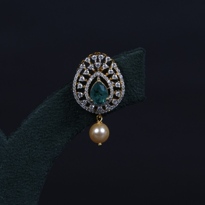 Diamond Replica Emerald Earrings